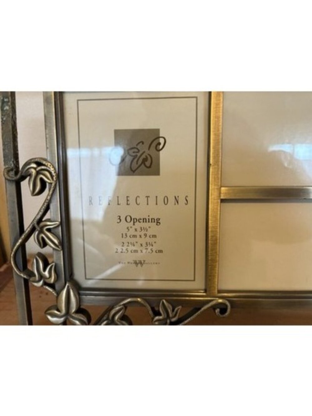 Brass Collage Frame 9 1/2” X 7 1/2” Horizontal Or Vertical vines 2.5X3 and 3.5X5 - Picture 4 of 6